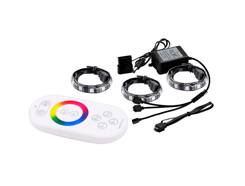 Luz Led + Modulo De Control Deepcool Rgb 360 ( Dp-led-rgb360 ) 3 Tiras | Contro