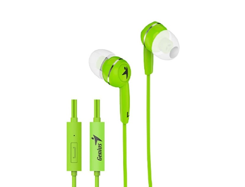 AURICULAR INTRA-AUDITIVO GENIUS MINI HS-M320, CON MICROFONO, CONEXION A CABLE, CONTROL DE VOLUMEN, COLOR VERDE (31710005416)