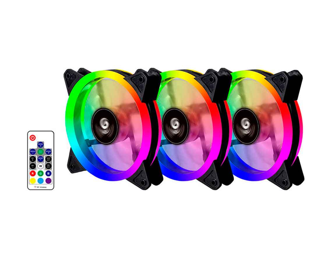 COOLER PARA CASE + MODULO DE CONTROL GAMBYTE EOLO ( EOLO FT RGB ) PACK 3 | 120MM