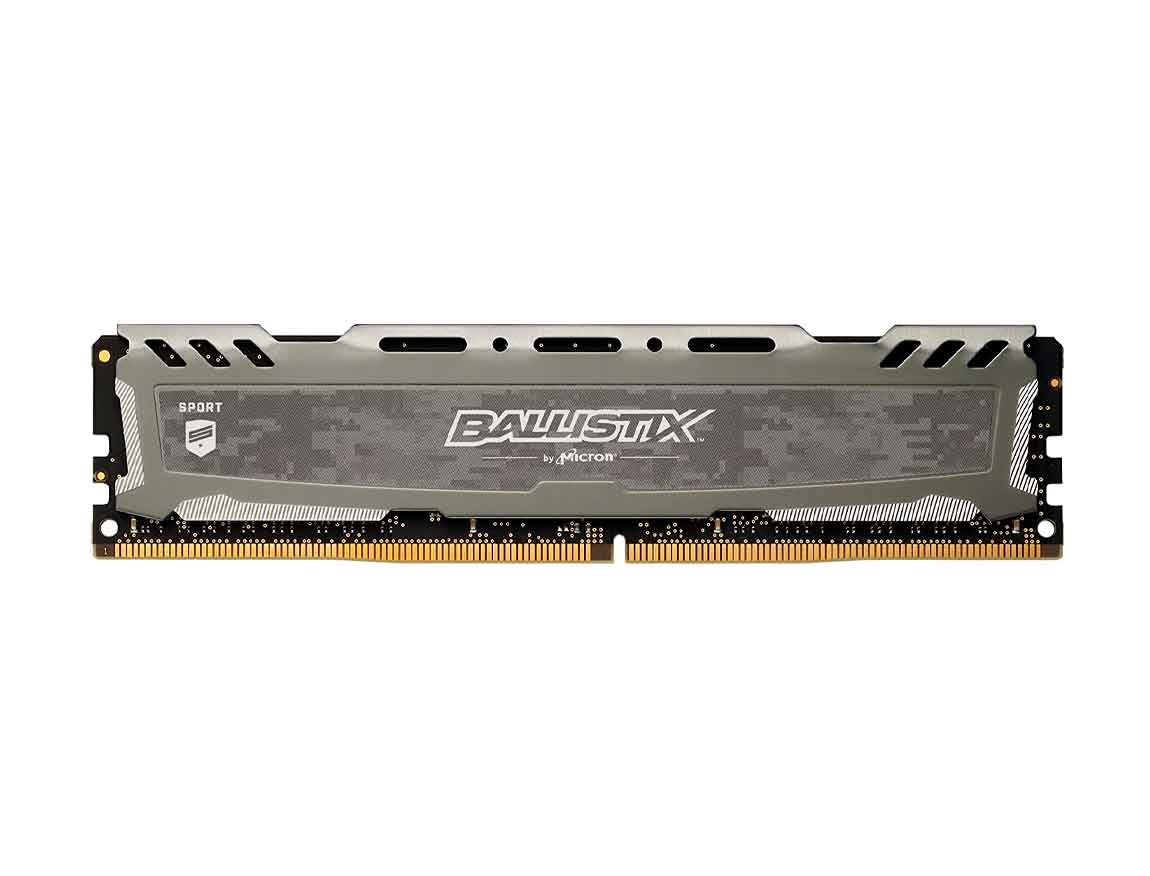 MEMORIA RAM CRUCIAL DDR4 4GB, FRECUENCIA 2666 MHZ, BALLISTIX SPORT, PARA PC DE ESCRITORIO ( BLS4G4D26BFSB )