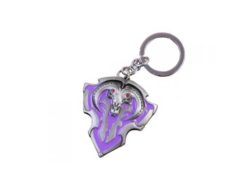 Llavero Dota Vanguard Shield, Color Bronze, Cabeza De Cabra Endemoniada Ojos Rojos, 2 Mod (vanguard Shield)