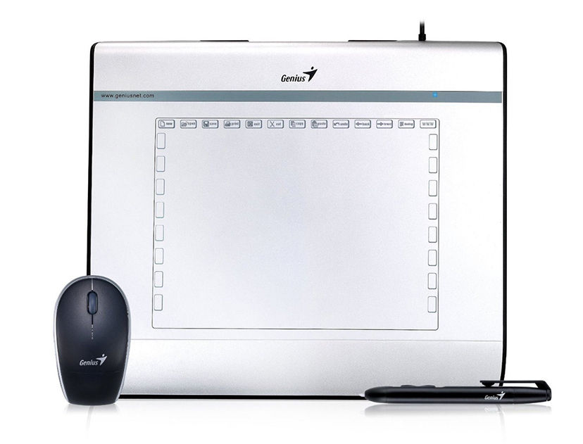 Tablero Genius Mousepen I608x 8x6 Pulgadas, Conexion Puerto Usb, Sensibilidad 1024 Niveles, Resolucion 2560 Lpi,  29 Teclas Programables (31100029101)