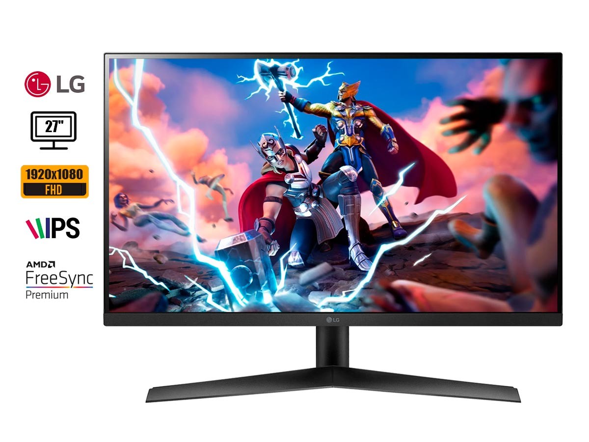 MONITOR LG 27 PULGADAS, LED 27GN60R-B, GAMING ULTRAGEAR, PUERTO 2 HDMI  DISPLAYPORT USB,1MS,144HZ, FREESYNC P (27GN60R-B)