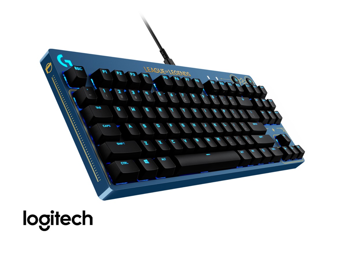 TECLADO LOGITECH MECANICO G PRO RGB EDICION LEAGUE OF LEGENDS CON ILUMINACION RGB LED AZUL 920 010533