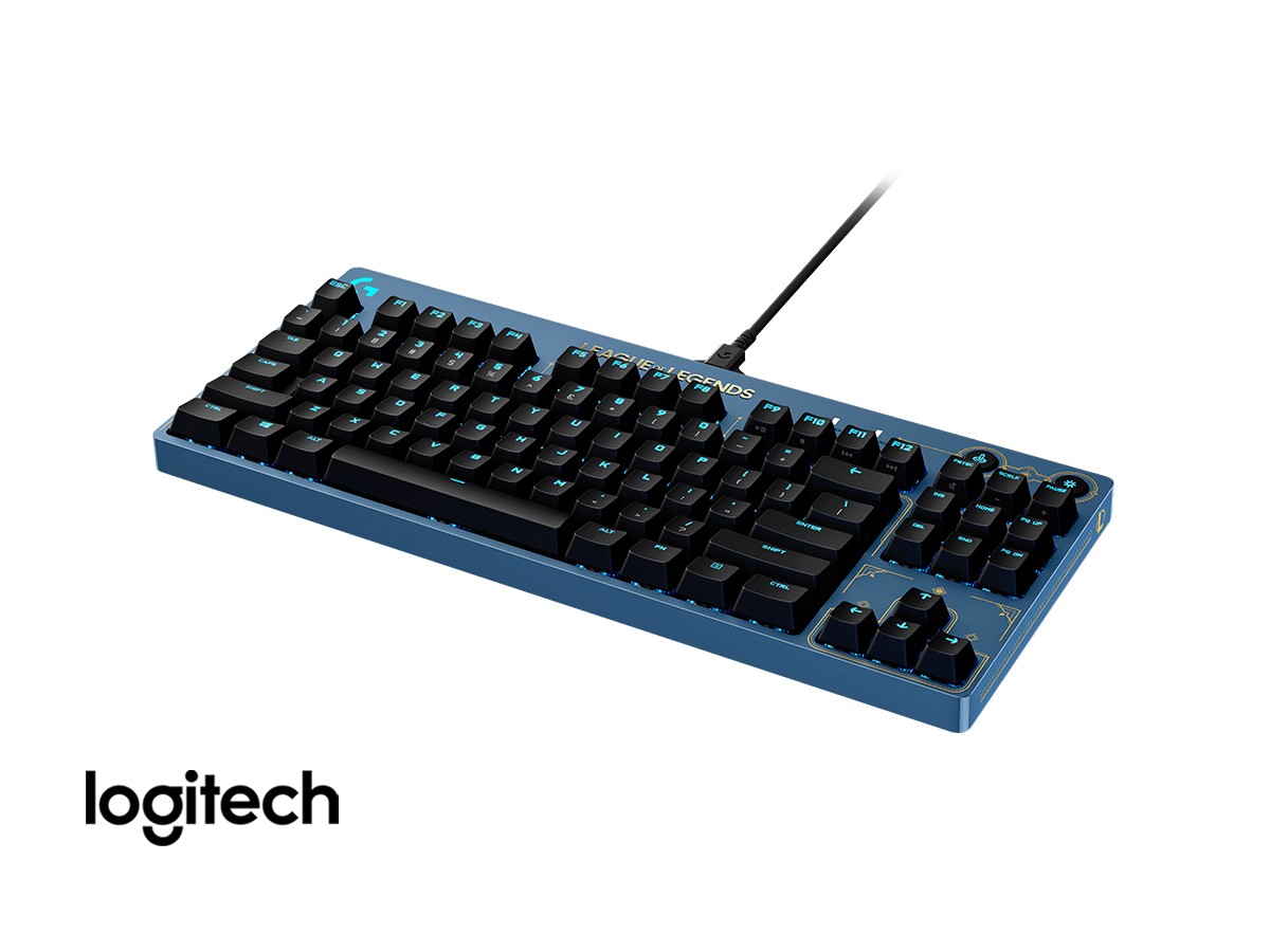 TECLADO LOGITECH MECANICO G PRO RGB EDICION LEAGUE OF LEGENDS CON ILUMINACION RGB LED AZUL 920 010533