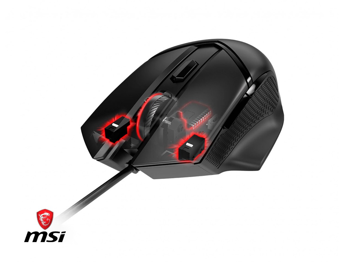 MOUSE MSI CLUTCH GM20 GAMING ELITE, SENSOR HASTA 6400 DPI, ILUMINACION