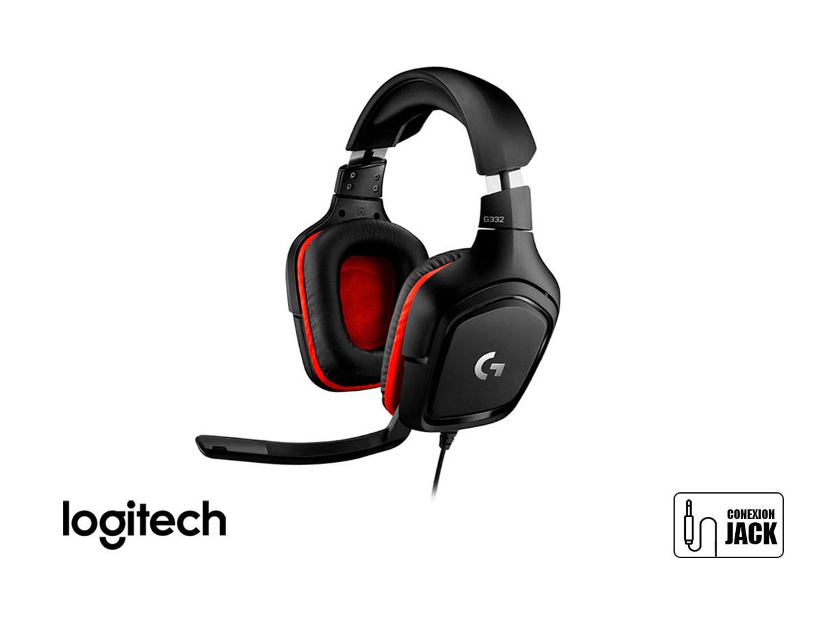 AURICULAR LOGITECH G332 GAMING, CON MICROFONO, CONEXION JACK 3.5