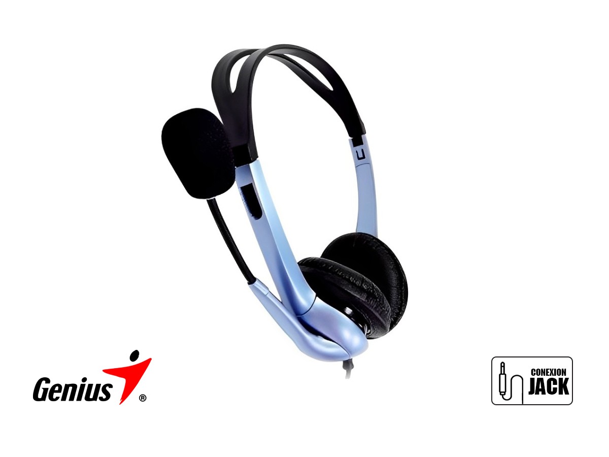 Ripley - GENIUS AUDIFONOS CON MICROFONO BLUE HS-04S VOLP CHATTING PARA PC