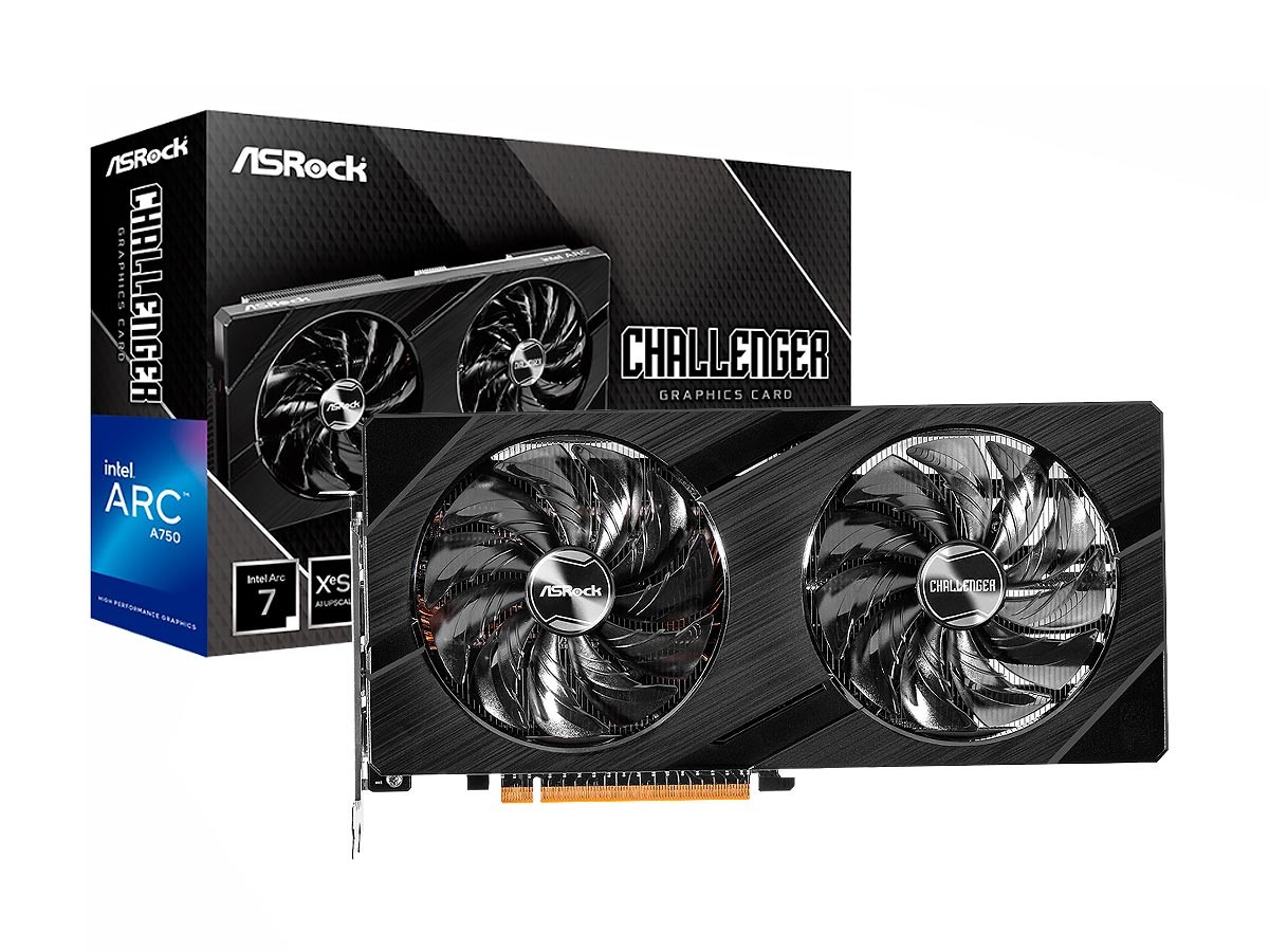 TARJETA DE VIDEO ASROCK ARC A750 CHALLENGER D 8GB GDDR6 INTEL