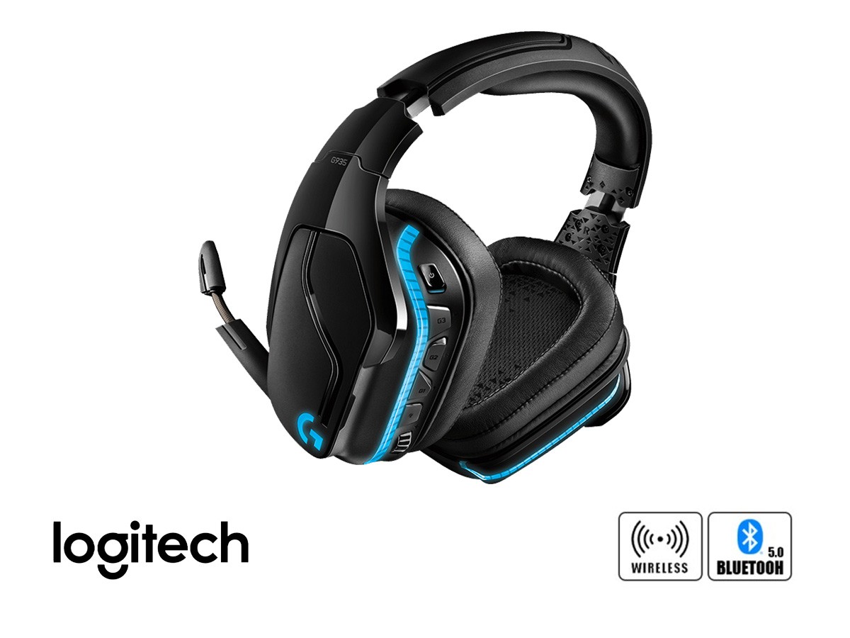 AURICULAR INALAMBRICO LOGITECH LIGHTSYNC G935 RGB GAMINGCON MICROFONO,  CONTROL DE VOLUMEN, ALMOHADILLAS SUAVES, COLOR NEGRO (981-000742)