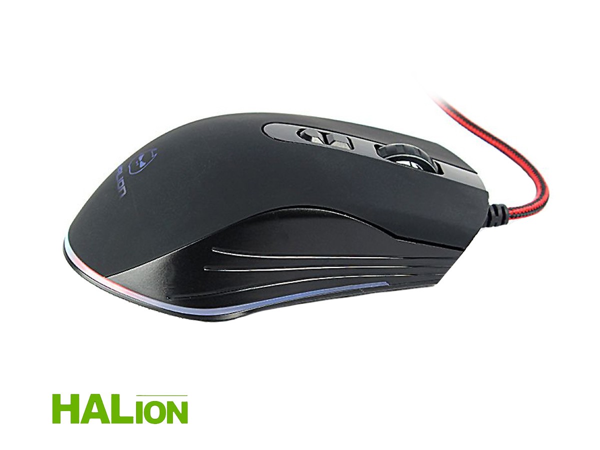 MOUSE HALION WING GAMING, SENSOR HASTA 7200 DPI, ILUMINACION RGB, CON 7