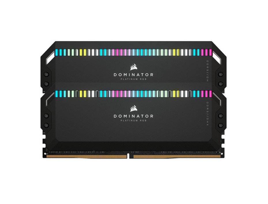 MEMORIA RAM CORSAIR DDR5 32GB (2X16), FRECUENCIA 5600 MHZ, DOMINATOR PLATINUM BLACK RGB, PARA PC DE ESCRITORIO (CMT32GX5M2B5600C36)