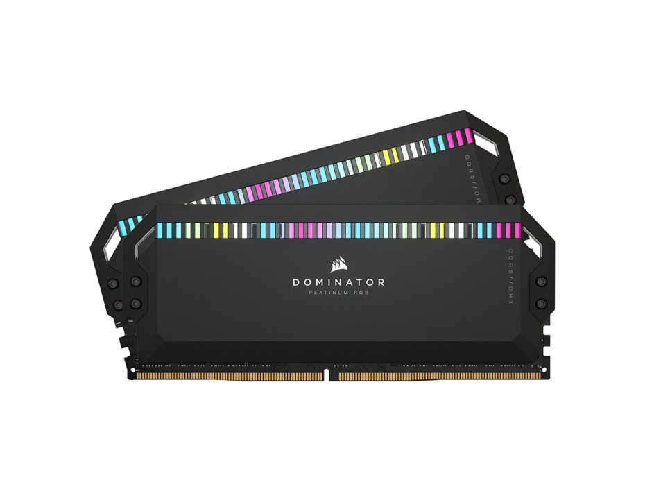 MEMORIA RAM CORSAIR DDR5 32GB (2X16), FRECUENCIA 5600 MHZ, DOMINATOR PLATINUM BLACK RGB, PARA PC DE ESCRITORIO (CMT32GX5M2B5600C36)