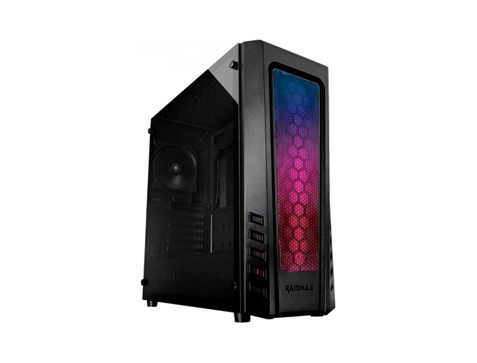 CASE RAIDMAX ZETA ( B04FTB ) | GAMING | S/ FUENTE | NEGRO | VIDRIO TEMPLADO | LED - RGB