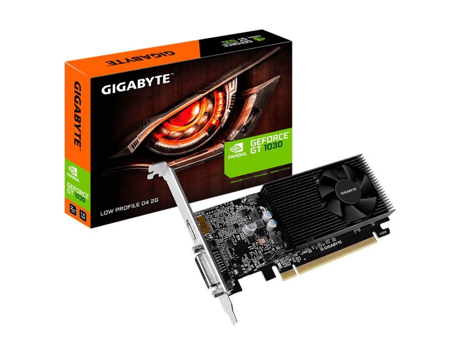 TARJETA DE VIDEO GIGABYTE GT 1030 2GB DDR4 (GV-N1030D4-2GL) GEFORCE NVIDIA 64 BITS | 1 VENTILADOR