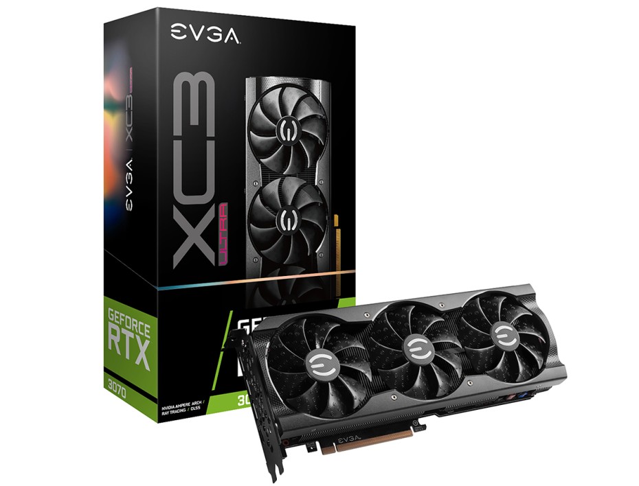 TARJ. VIDEO EVGA RTX3070 8GB GDDR6 NVIDIA (08G-P5-3755-KL) XC3 ULTRA GAMING LHR 256 BIT