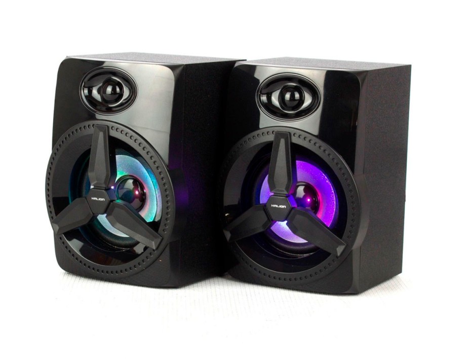 Parlante Halion Helice Gamer Rms 3wx2 (ha-s263) Interfaz Jack 3.5 Mm, Stereo 2.0, Rgb, Negro