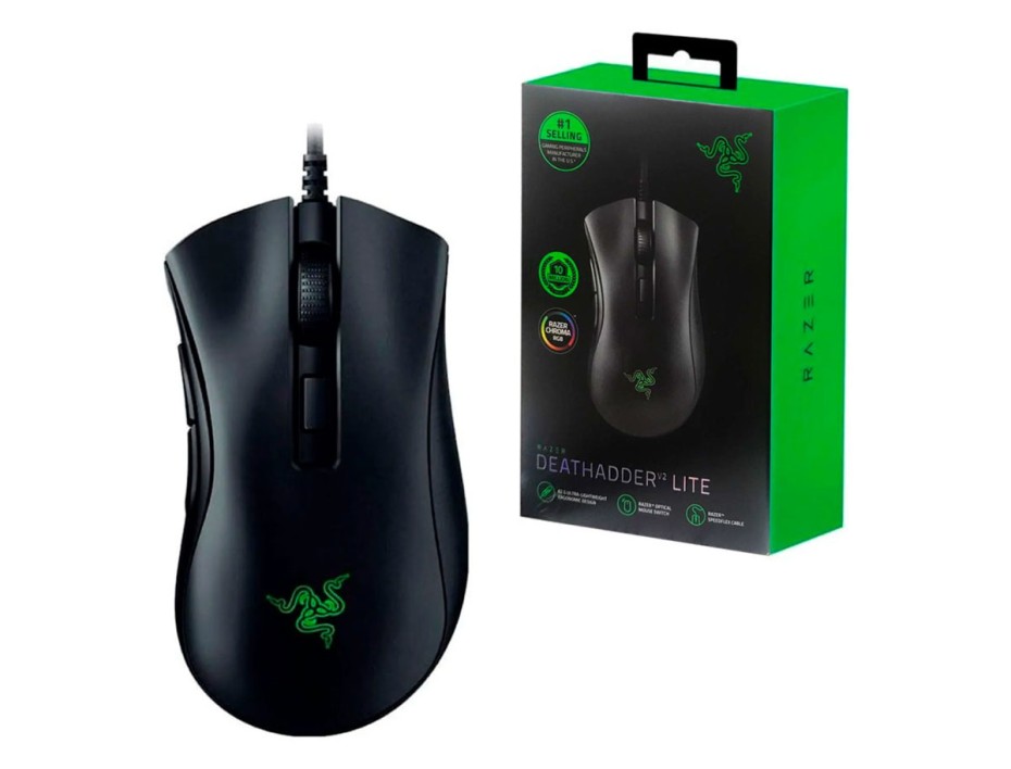 MOUSE RAZER DEATHADDER V2 LITE ( RZ01-03340100-R321 ) GAMING | NEGRO | LED- RGB ) GAMING | NEGRO | LED- RGB