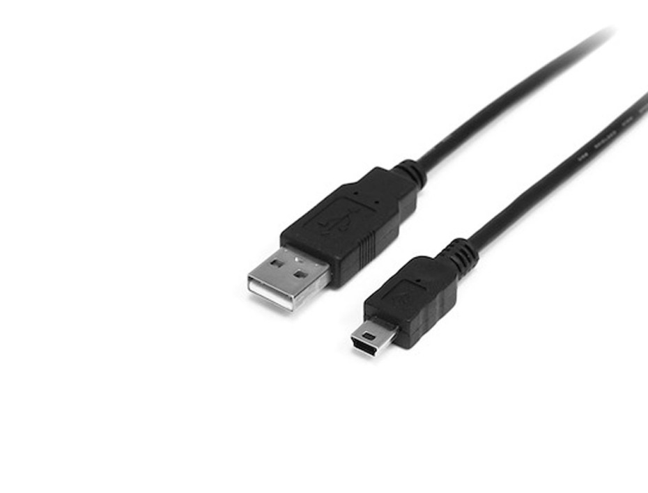 CABLE ADAPTADOR DE PUERTO USB 2.0 MACHO -- A -- PUERTO USB MINI MACHO, XTECH, 1.8 METROS, COLOR NEGRO (USB 2.0 - A - USB MINI)