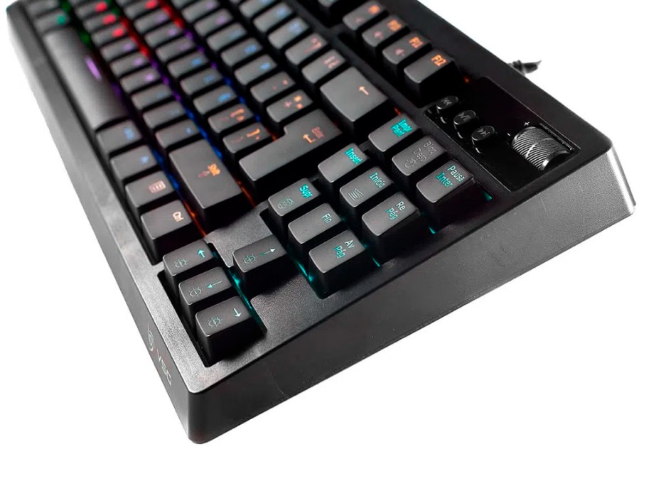 TECLADO VSG GAMING - QUASAR NEGRO | 80% MECANICO | SWITCH RED | LED-RGB (VG-K387-BLK-RED)