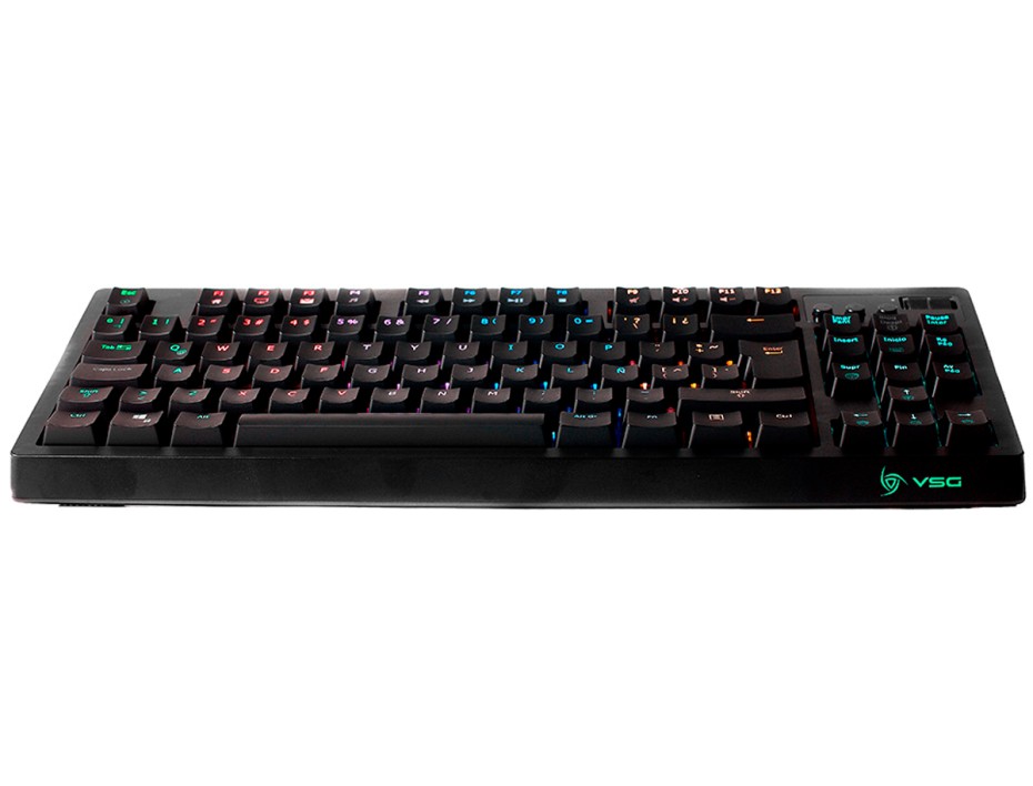TECLADO VSG GAMING - QUASAR NEGRO | 80% MECANICO | SWITCH RED | LED-RGB (VG-K387-BLK-RED)