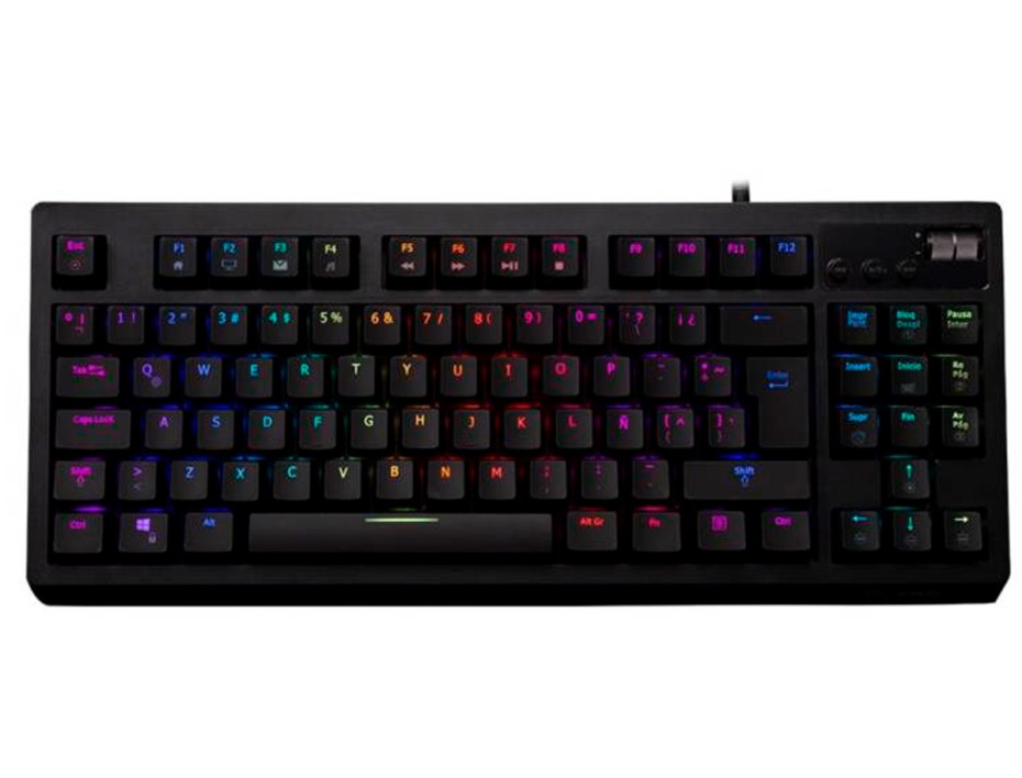 TECLADO VSG GAMING - QUASAR NEGRO | 80% MECANICO | SWITCH RED | LED-RGB (VG-K387-BLK-RED)