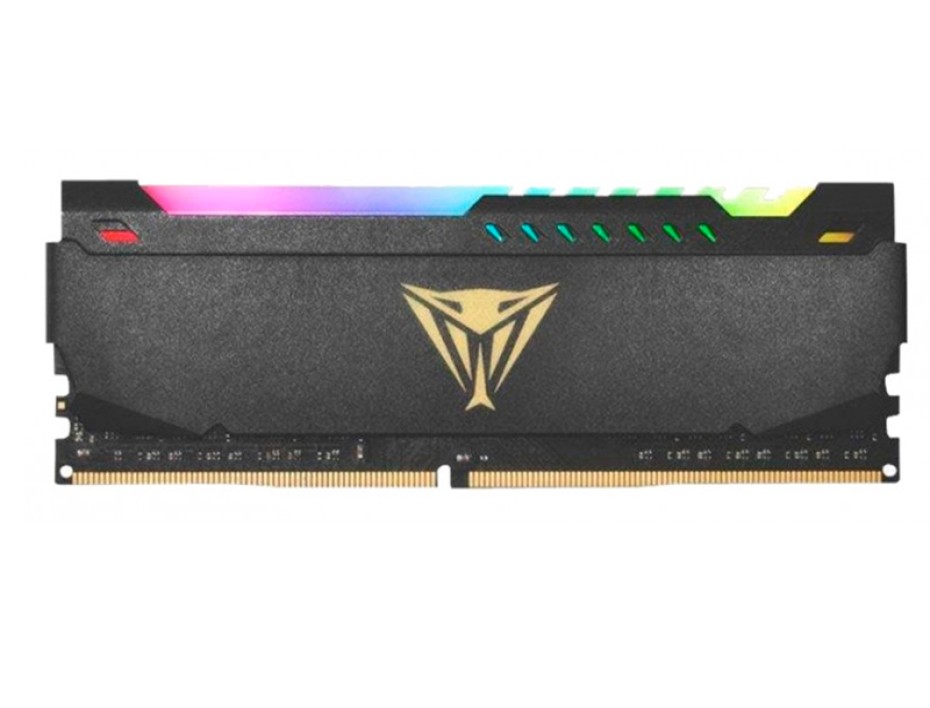 MEMORIA RAM PATRIOT DDR4 16GB (2X8GB), FRECUENCIA 3200 MHZ, VIPER STELL CON ILUMINACION LED RGB, NEGRO, PARA PC DE ESCRITORIO(PVSR416G320C6K)