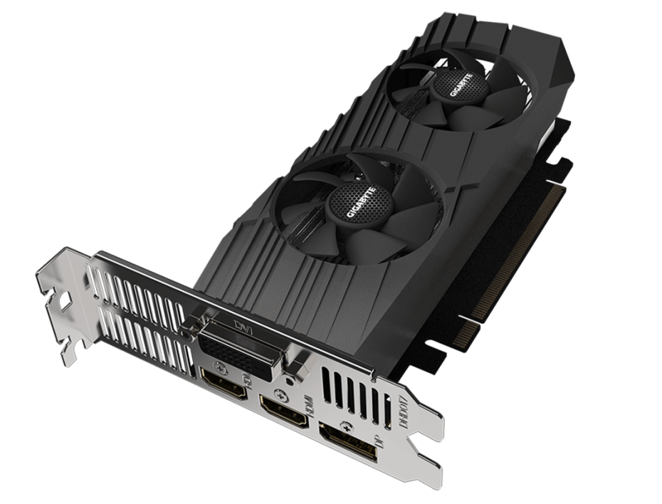 TARJETA DE VIDEO GIGABYTE GTX1650 4GB GDDR5 NVIDIA OC LOW PROFILE 128BITS (GV-N16560C-4GL )