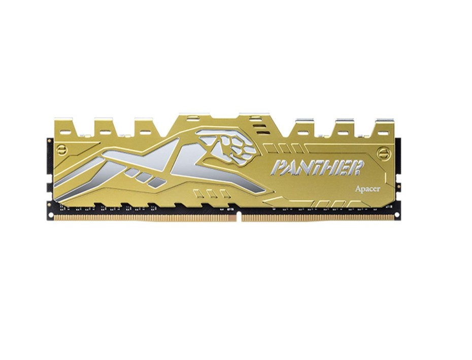MEMORIA RAM APACER DDR4 16GB (8GBX2), FRECUENCIA 3200 MHZ, PANTHER RAGE-CAJA DORADO RGB, PARA PC DE ESCRITORIO (AH4U16G32C28Y7MAA-2)