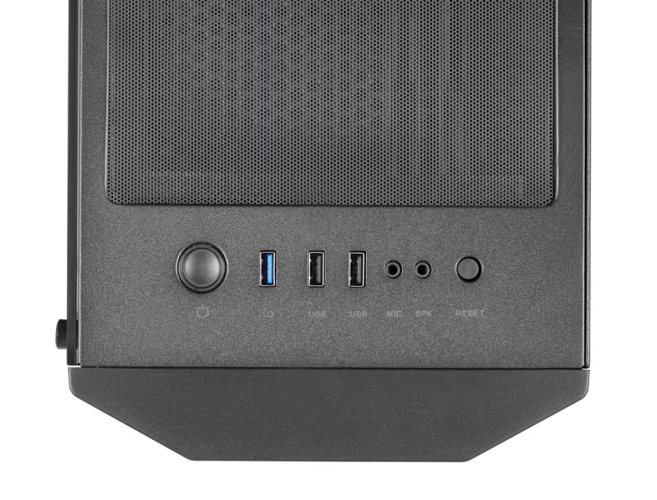CASE MICRONICS FANATIC RACING NEGRO 1 PANEL VIDRIO FAN RGB LED TOP FRONTAL 45CM-20.5CM-40.5CM (FNT C8010)