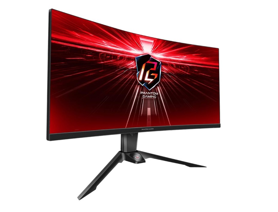 MONITOR ASROCK 34 PULGADAS, CURVO GAMING LED, PUERTO 2 HDMI DISPLAYPORT,165HZ, VA -WQHD(3440X1440) 1 MS, FREESYNC | PHANTOM (PG34WQ15R2B)