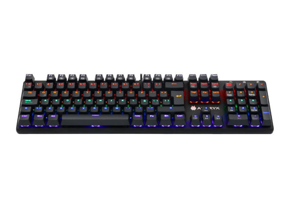 TECLADO ANTRYX GAMER MECANICO CHROME STORM MK 750, CON ILUMINACION RGB LED, SWITCH AZUL (AMK-CS750KBL-SP)