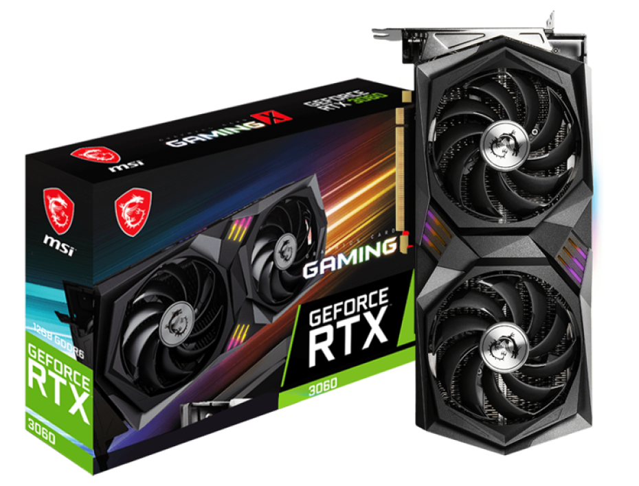 TARJETA DE VIDEO MSI GAMER RT X3060 12GB GDDR6 GEFORCE NVIDIA 192 BITS, GRAFICO PARA VIDEOJUEGOS, 2 VENTILADORES (912-V397-069)