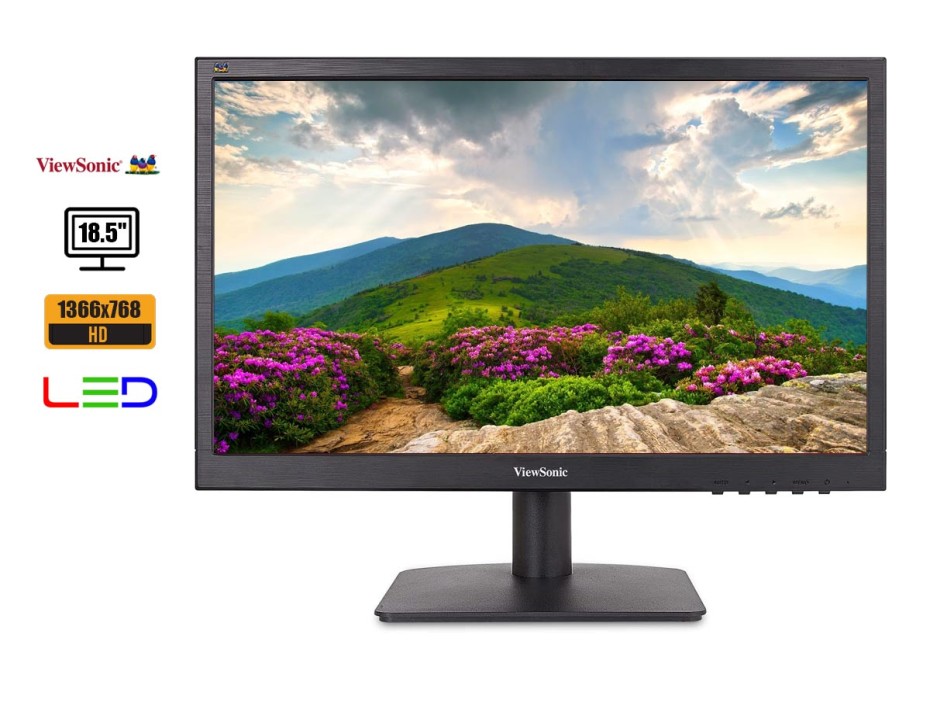 MONITOR VIEWSONIC 19 PULGADAS VA1903H, LED TN PLANO, RESOLUCION 1366 X 768 5MS, PUERTO 1 VGA 1 HDMI, FRECUENCIA 82HZ, 5MS (VA1903H)