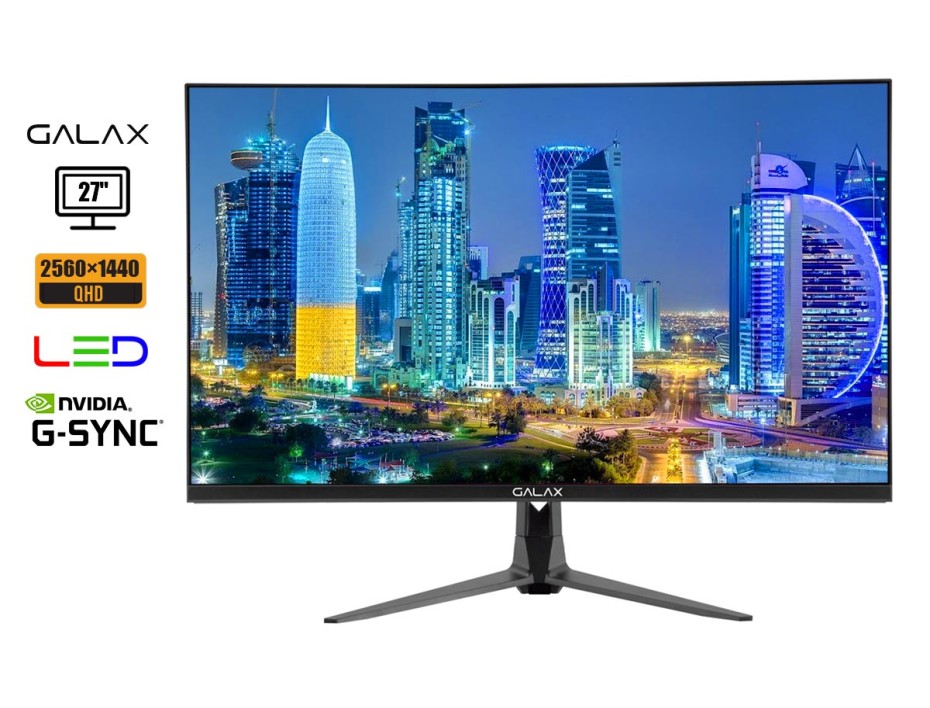 MONITOR GALAX 27 PULGADAS MGVIIB27NB50, LED GAMER IPS VI-01, RESOLUCION 2560 X 1440, PUERTO 2 HDMI 2 DISPLAYPORT, FRECUENCIA 165HZ, 1MS (MGVIIB27NB50)