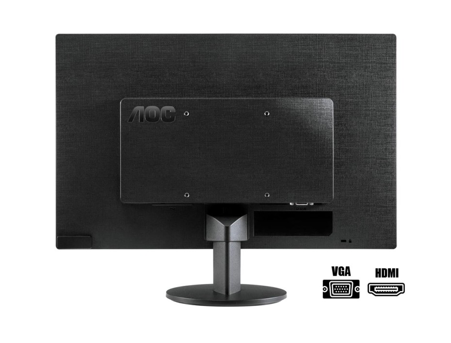 MONITOR AOC 20 PULGADAS, LED PLANO, PUERTO 1 VGA 1 HDMI, 5MS, 60HZ, RESOUCION 1600X900 16:9 (E2070SWHN)