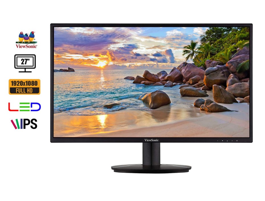 MONITOR VIEWSONIC 27 PULGADAS VA2718-SH, LED IPS HD, RESOLUCION 1920 X 1080, PUERTO 1 VGA 1 HDMI, FRECUENCIA 75HZ, 5MS (VA2718-SH)