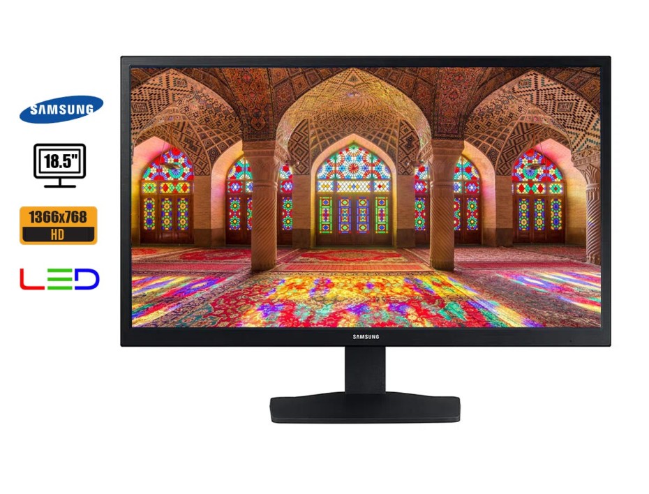 MONITOR SAMSUNG 19 PULGADAS LS19A330NHLXPE, LED TN PLANO, RESOLUCION 1366 X 768, PUERTO 1 VGA 1 HDMI, FRECUENCIA 60HZ, 5MS (LS19A330NHLXPE)