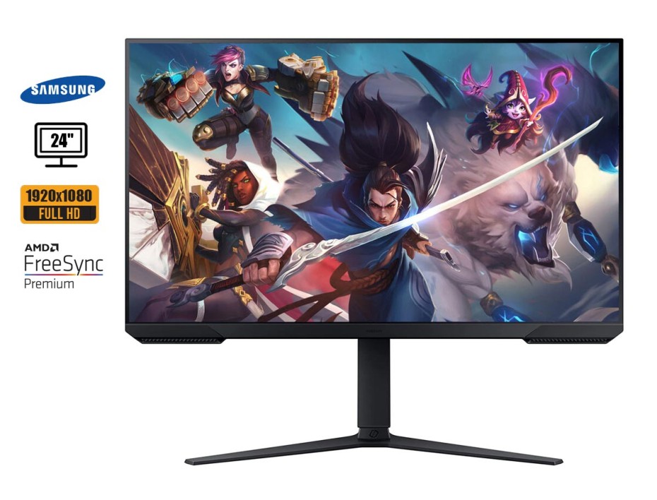 MONITOR SAMSUNG 24 PULGADAS, GAMER 24AG320 LED, PUERTO 1 HDMI 1 DISPLAYPORT, FRECUENCIA 165HZ, 1MS (LS24AG320NLXPE)