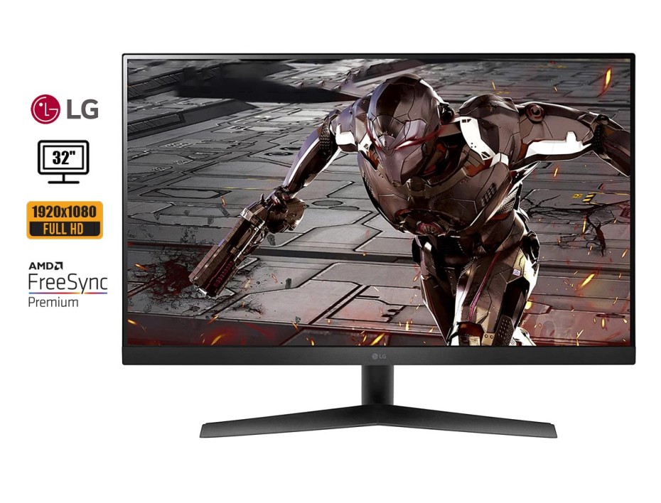 MONITOR LG 32 PULGADAS ,LED 32GN50R, RESOLUCION 1920X1080, PUERTO 1 HDMI 1 DISPLAYPORT, FRECUENCIA 165HZ, 4MS (32GN50R-B)