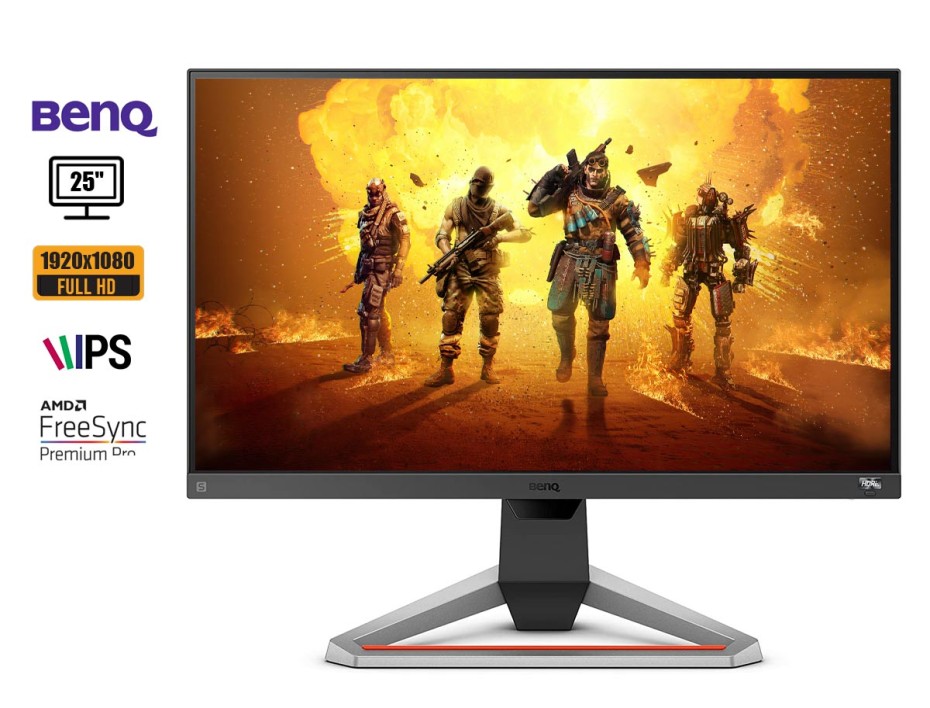 MONITOR BENQ 25 PULGADAS MOBIUZ EX2510S, GAMER LED IPS FULL HD, 1080P, PUERTO 2 HDMI 1 DISPLAYPORT, FRECUENCIA 165HZ, 1MS (9H.LKELA.TBL)