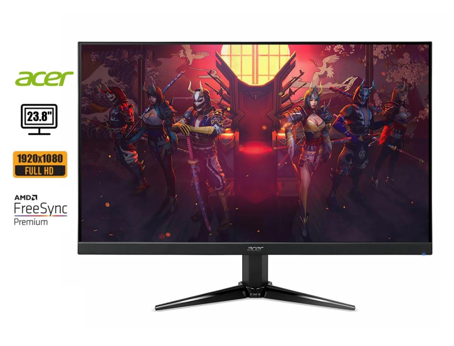 MONITOR ACER 23.8 PULGADAS QG241 NITRO PBMIIPX, GAMER FULL HD 1080P LED, PUERTO 2 HDMI 1 DISPLAYPORT, FRECUENCIA 165HZ, 1MS (QG241Y PBMIIPX)