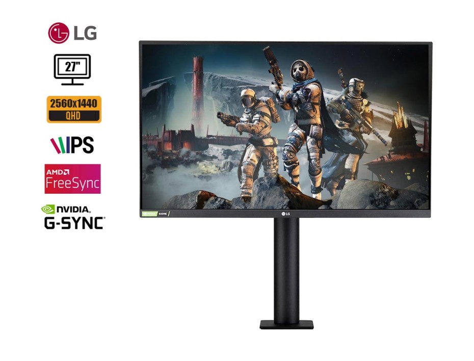 MONITOR LG 27 PULGADAS, LED 27GN880, GAMER ,ULTRAGEAR QHD IPS, RESOLUCION 2560X1440, PUERTO 2 HDMI 1 DISPLAYPORT, FRECUENCIA 144HZ, 1MS (27GN880-B)