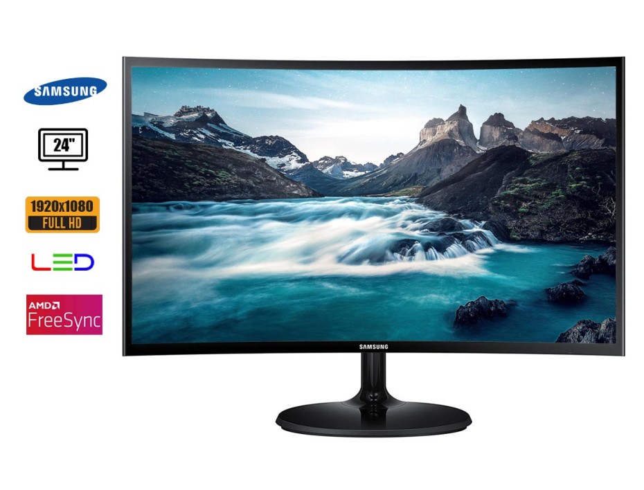 MONITOR SAMSUNG 24 PULGADAS C24F390FHL, CURVO LED, RESOLUCION 1920 X 1080, PUERTOS 1 VGA 1 HDMI, FRECUENCIA 60HZ, 4MS (C24F390FHL)