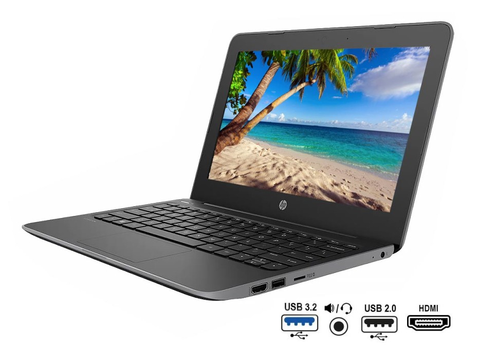 LAPTOP HP CELERON N4000 STREAM 11 PRO G5, PANTALLA 11.6 PULGADAS HD, RAM 4GB, DISCO DURO SSD 128GB, WINDOWS 10 PRO | US (5VD62UT#ABA)