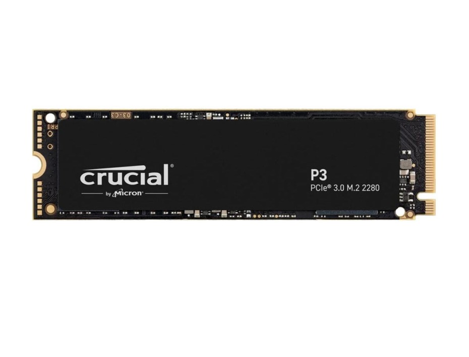 DISCO SOLIDO SSD M.2 PCIE CRUCIAL 2TB 2280 P3, GEN3, NVME, UNIDAD INTERNA DE ESTADO SOLIDO, PARA PC, LAPTOP, LECTURA 3500MB/S (CT2000P3SSD8