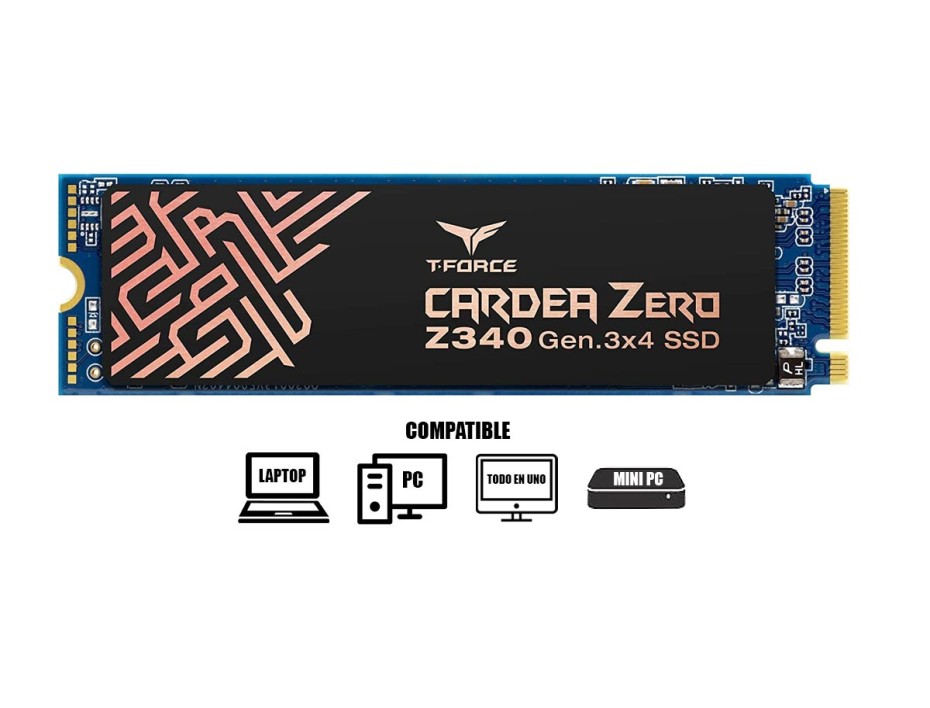DISCO SOLIDO SSD M.2 PCIE TEAMGROUP 1TB T-FORCE, 2280, GEN4, NVME, UNIDAD INTERNA DE ESTADO SOLIDO, PARA PC, LAPTOP, LECTURA 5000MB/S(TM8FP7001T0C311)