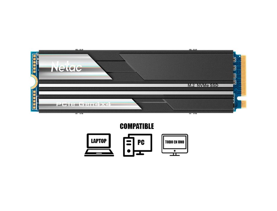 DISCO SOLIDO SSD M.2 PCIE NETAC 500GB NV5000, 2280, GEN4, NVME, UNIDAD INTERNA DE ESTADO SOLIDO, PARA PC, LAPTOP, LECTURA 5000MB/S(NT01NV5000-500-E4X)