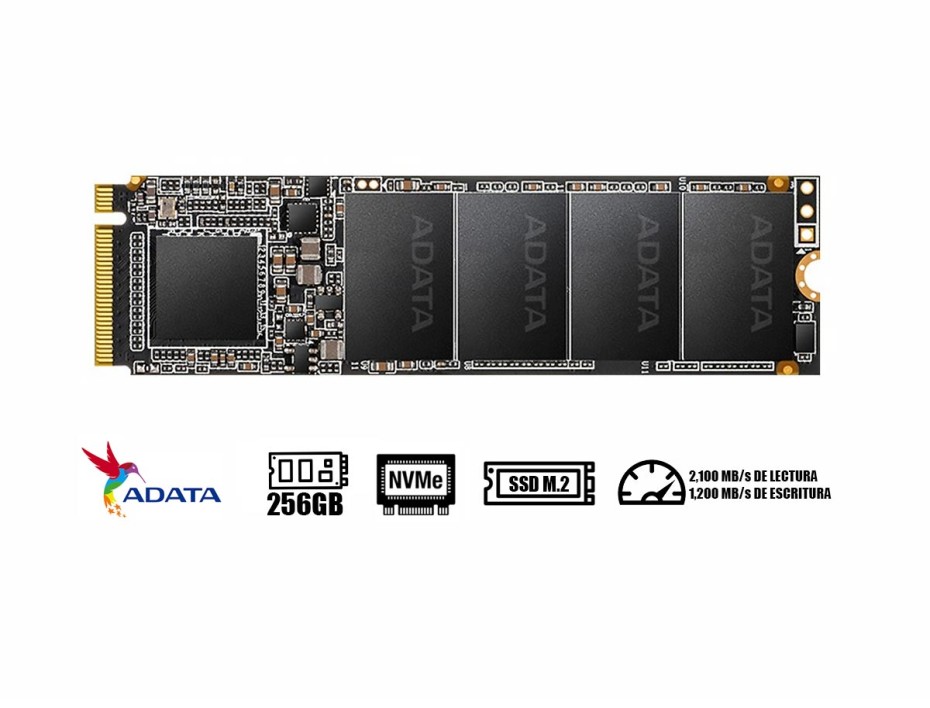 Unidad De Almacenamiento Ssd M.2 Pcie Adata Xpg 256gb 2280 Sx6000 Pro, Nvime 560mb/s(asx6000pnp-25gt-c)