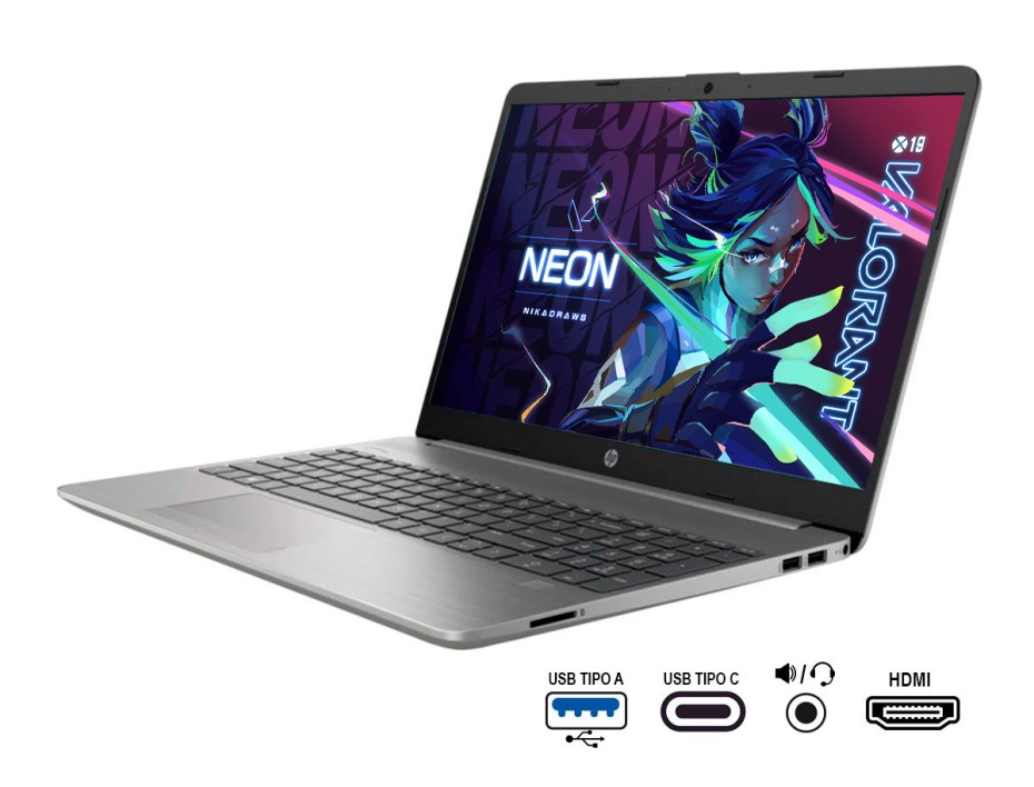 LAPTOP HP CORE I7 1165G7 250 G8, PANTALLA 15.6 PULGADAS HD, RAM 8GB, DISCO SOLIDO SSD 256GB, WINDOWS FREE (64X76LT#ABM)